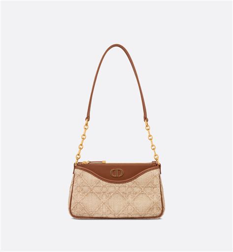 30 Montaigne Hobo Avenue Mini Bag Natural Cannage Raffia